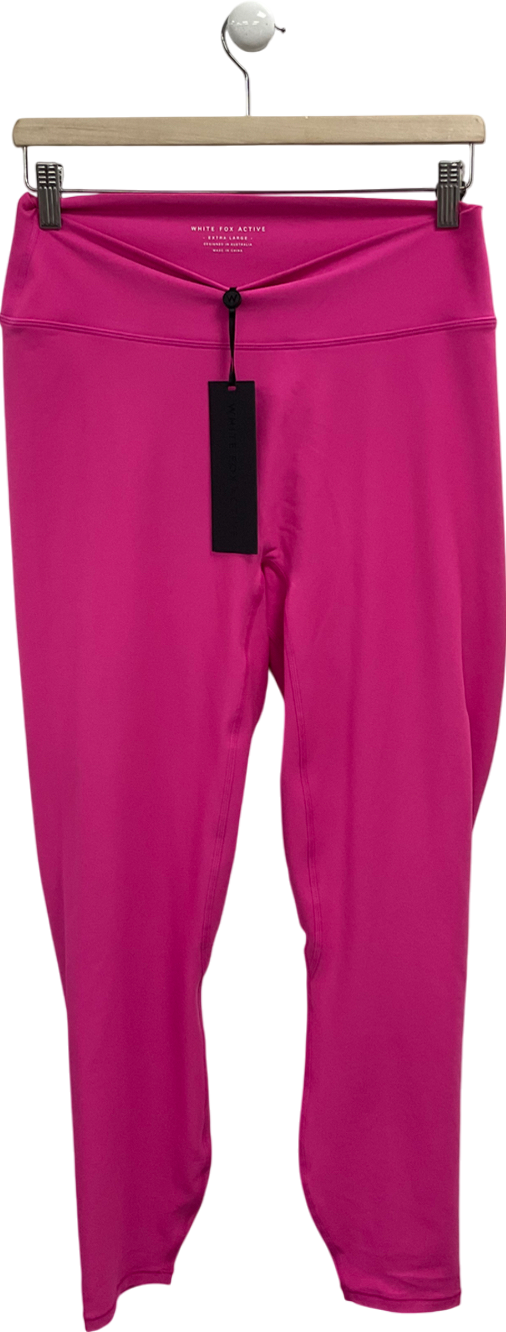 White Fox Pink Intensity Scrunch Leggings Bubblegum UK XL