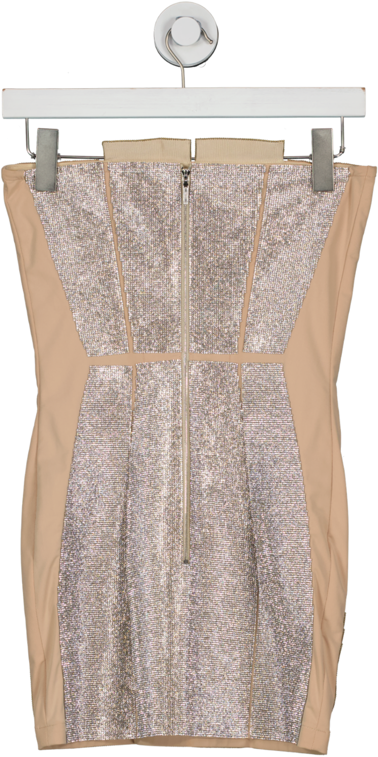 NUE Studio Nude Diva Rhinestone embellished Mini Dress UK 6