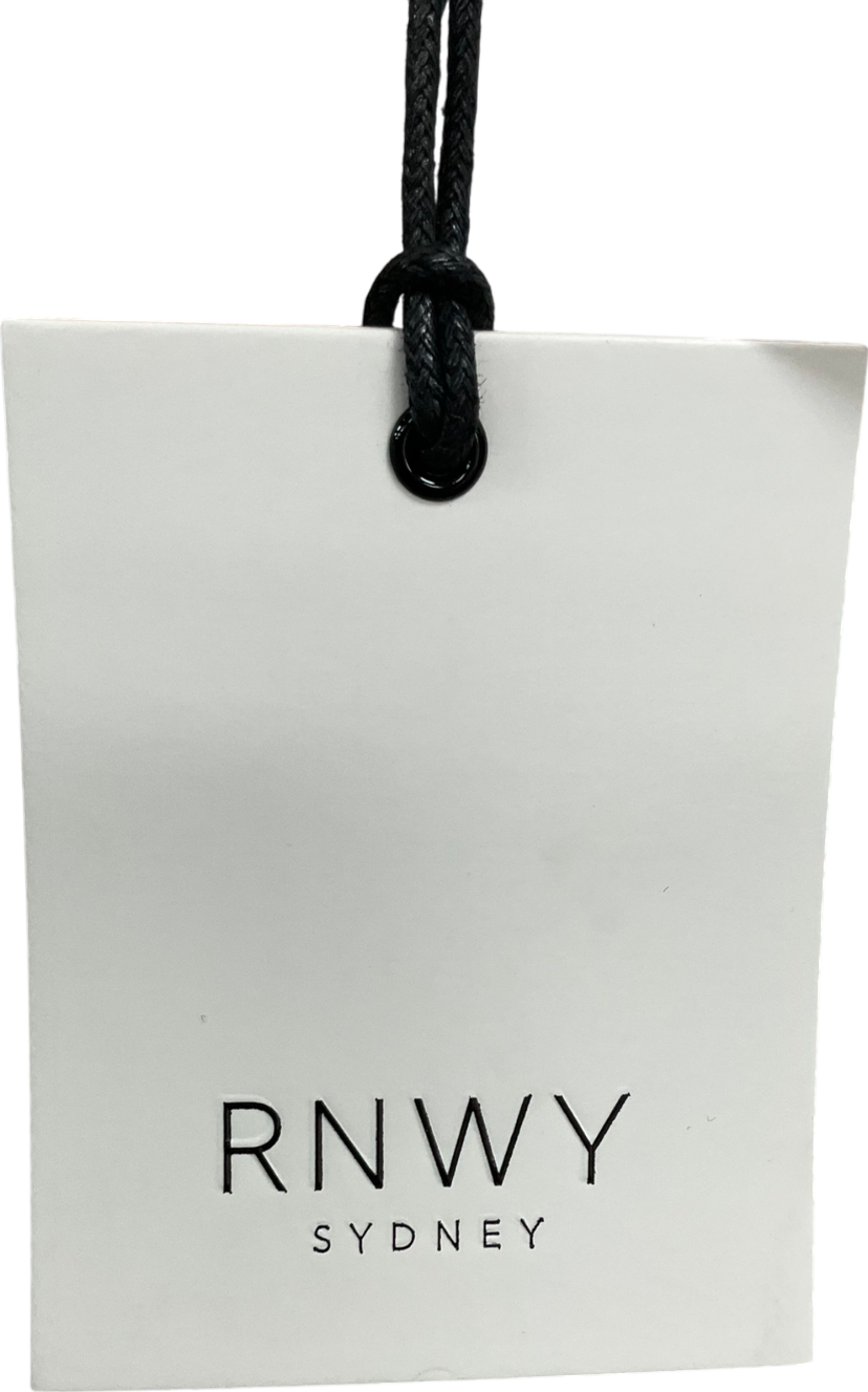 RNWY White Side Cut Out Lace Maxi Dress With Flared Sleeves UK S