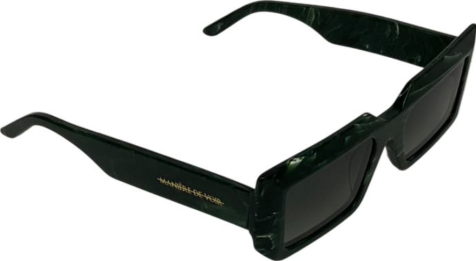 maniere de voir Green Azur Sunglasses In Marble Effect With Original Case One Size