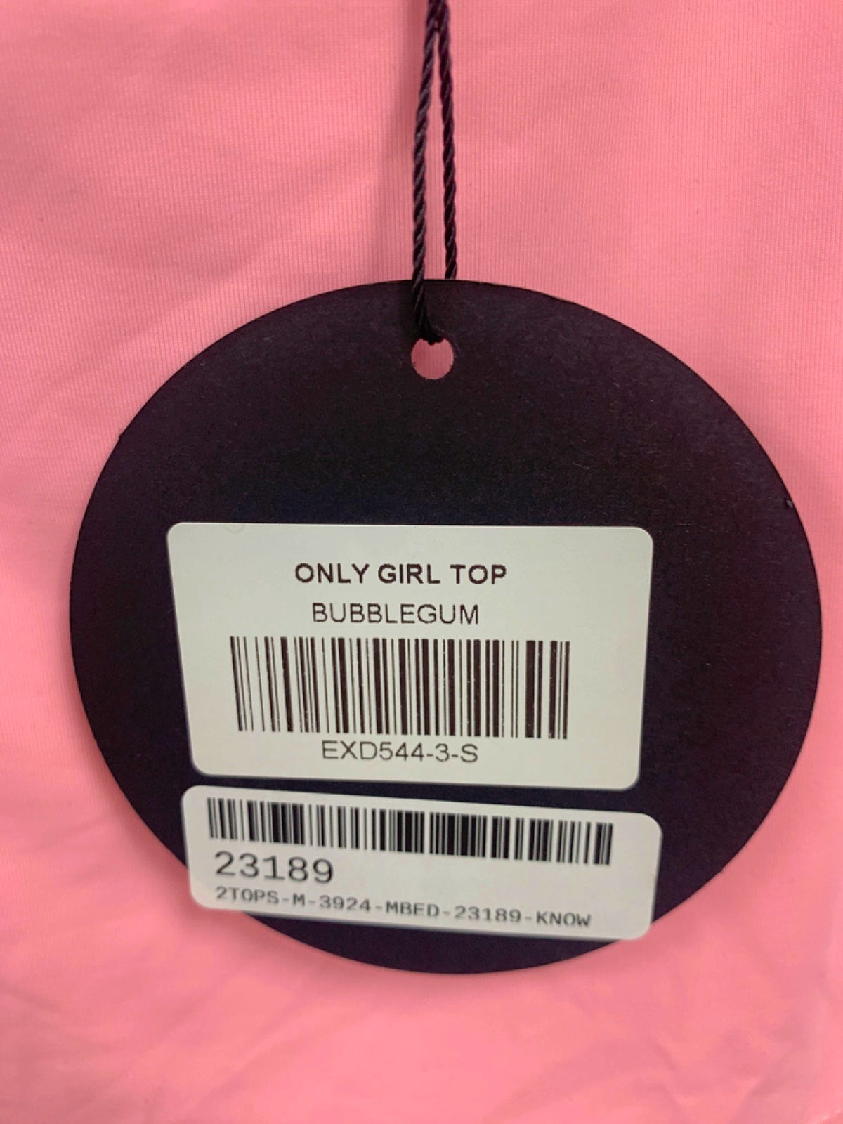 White Fox Bubblegum Only Girl Top UK S