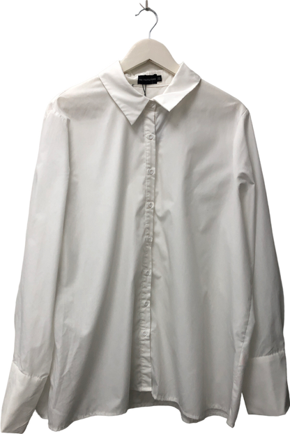 PrettyLittleThing White Cotton Button Shirt One Size