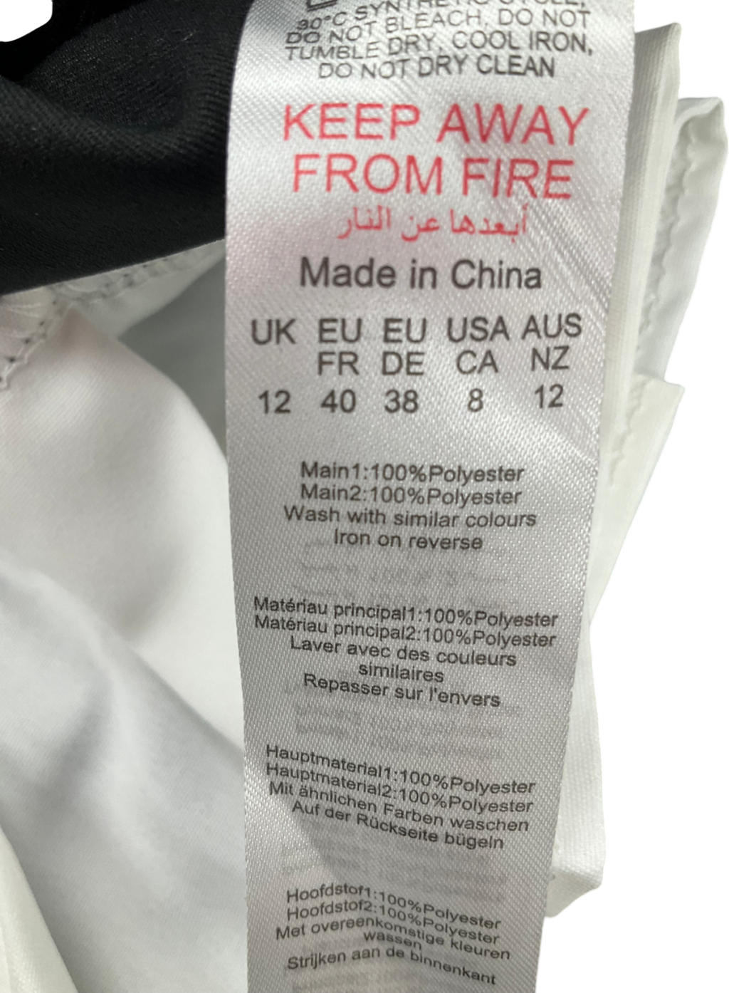 PrettyLittleThing Black Pleated Hem Mini Dress UK 12