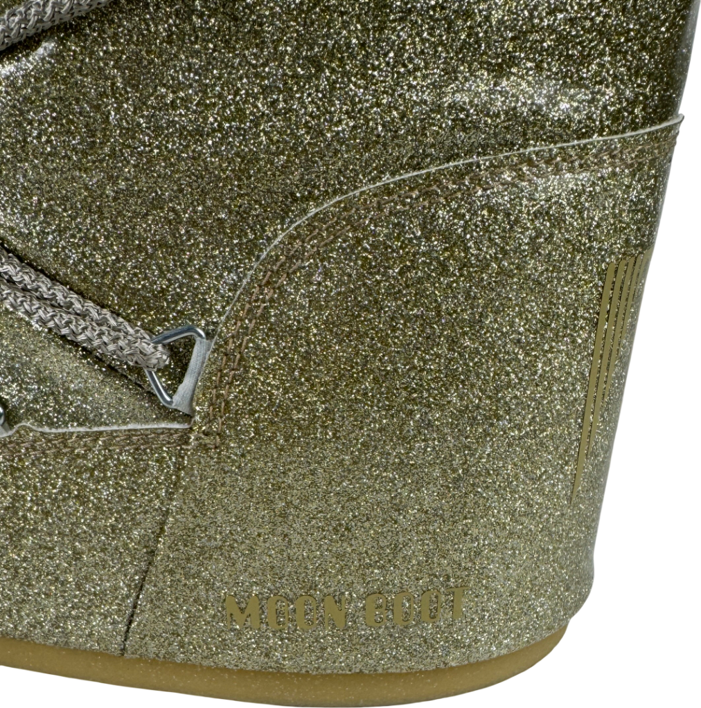 Moon Boot Metallic Gold Icon Glitter Snow Boots UK 6 EU 39 👠