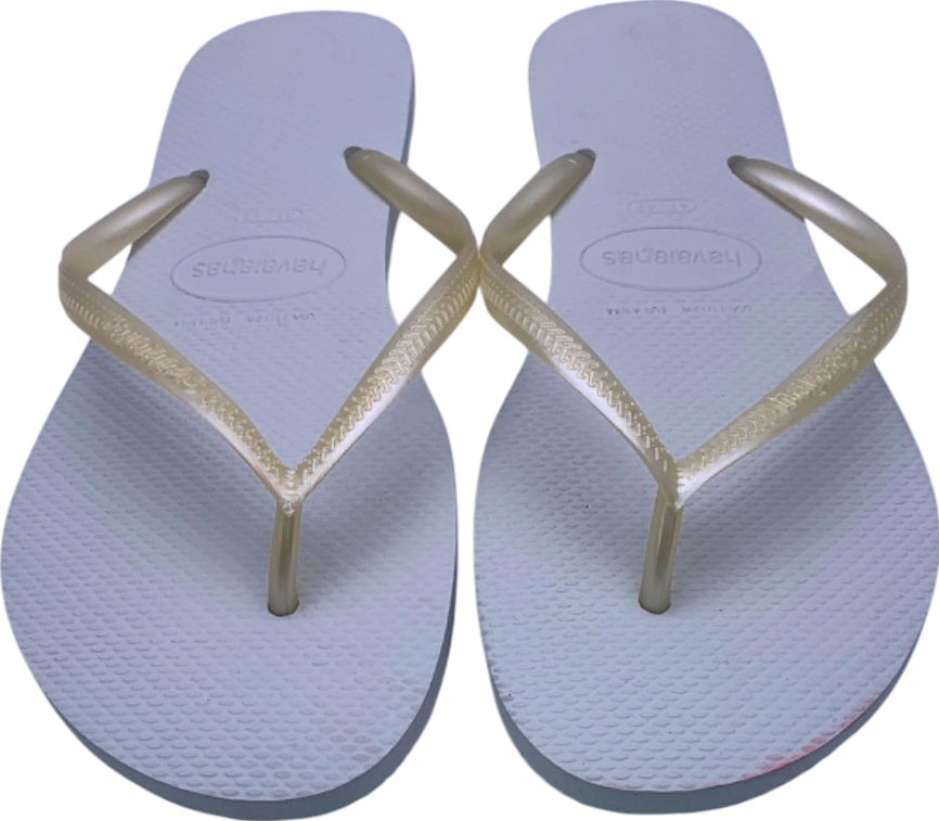 Havaianas White Slim Flip Flops EU 41/42 UK 8/9