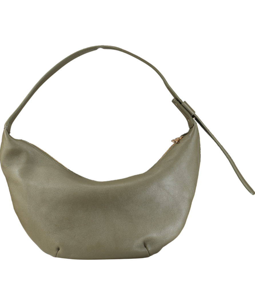 Arket Green Mid Size Curved Shoulder Bag