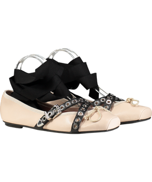 PRETTY BALLERINAS Pink Kristen Lace Up Sacchetto Style Ballerina UK 4 EU 37