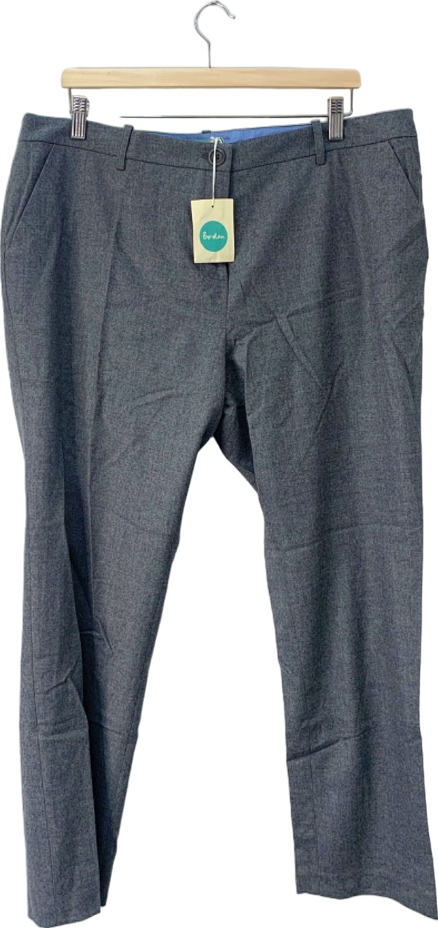 Boden Grey Slim Fit Wool Trousers UK 18L