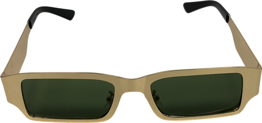 Jaded London Rectangular Glasses With Metallic Frame In Original Case One Size