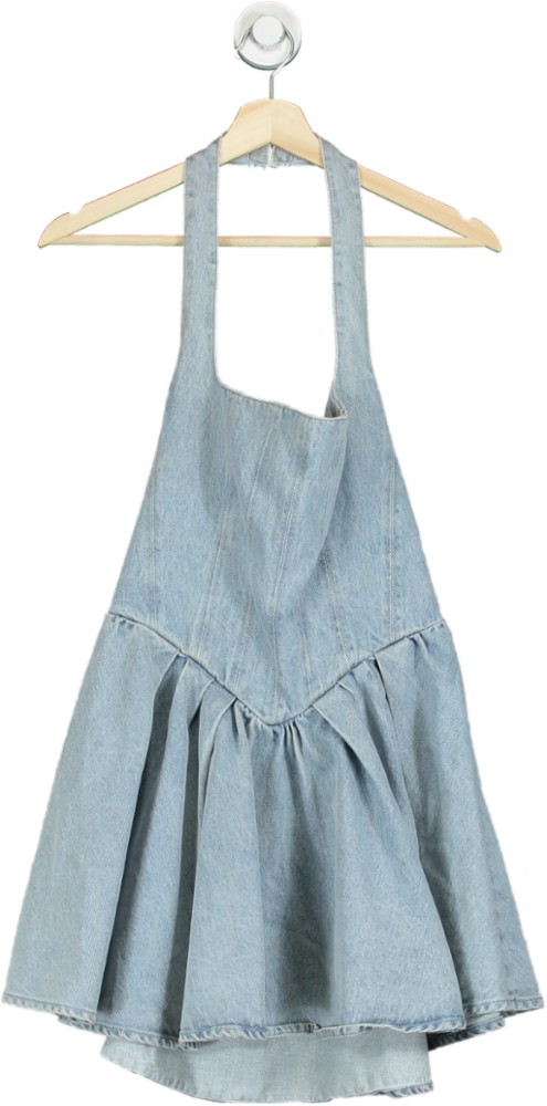 Oh Polly Light Blue Denim Dress UK 10