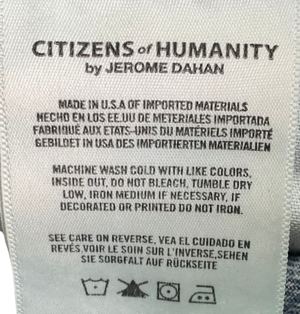 Citizens of Humanity Blue Emerson Slim Fit Boyfriend Jeans W25