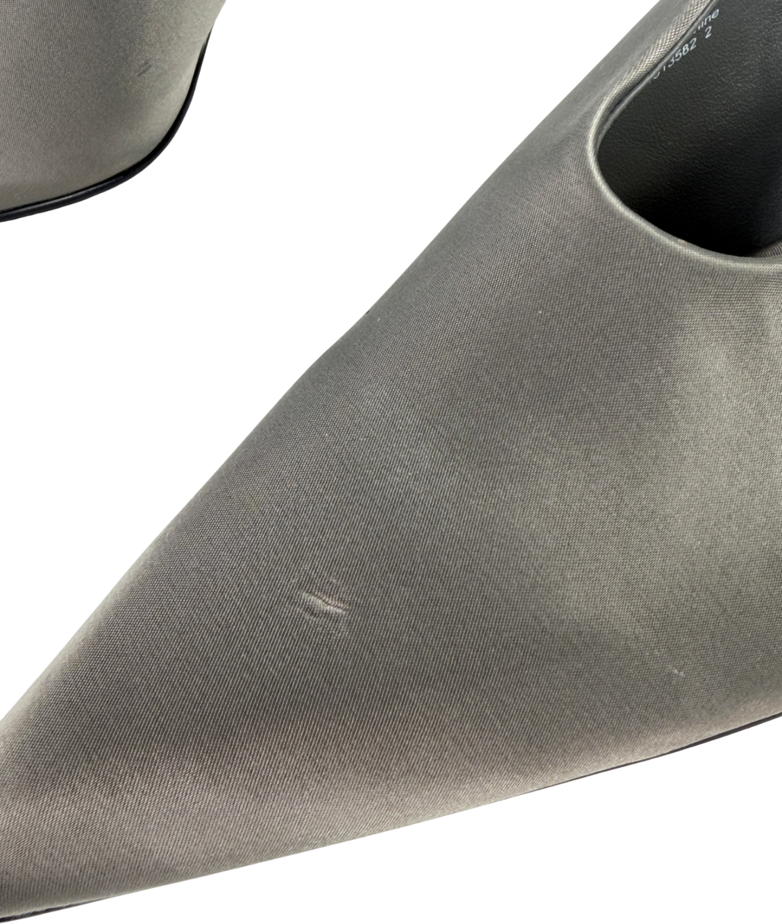 & Other Stories Grey Satin Slingback Pumps UK 7 EU 40