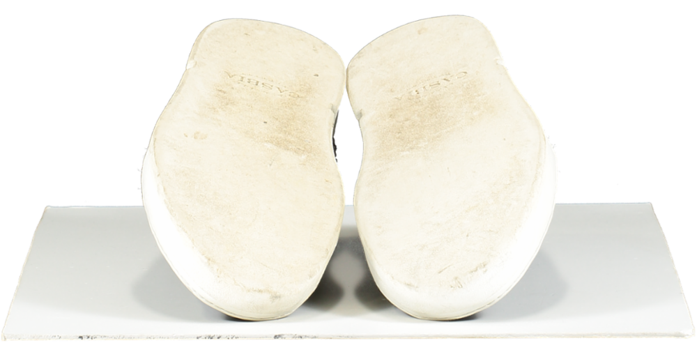 CASBIA Woven Man Calf Leather Trainers Black / White Sole UK 8 EU 42 👞