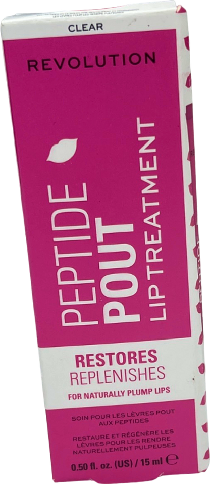 Revolution Beauty Peptide Pout Lip Treatment Clear 15ml