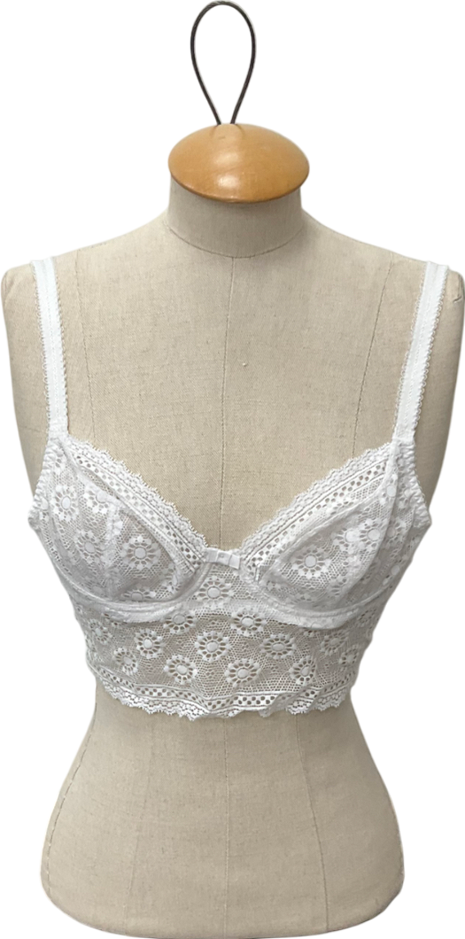 Freya White Plunge Lace Bra UK 32C