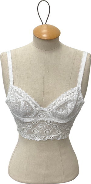 Freya White Plunge Lace Bra UK 32C