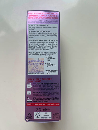 L'Oreal Revitalift Filler 1.5% Pure Hyaluronic Acid Anti-Wrinkle Serum 30ml