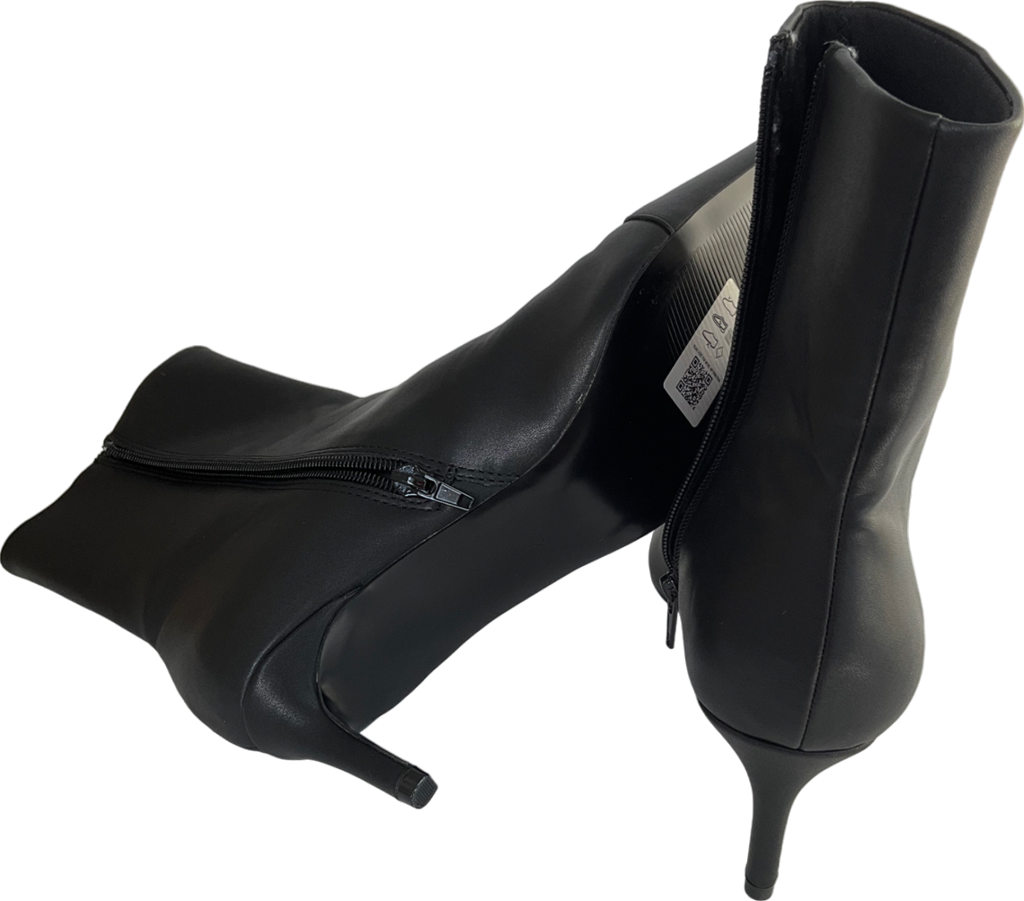 ASOS Rosalie Kitten Heel Mid Boots In Black UK 7 EU 41 👞