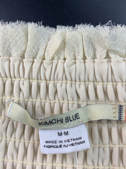 Kimchi Blue Cream Frill Strappy Top M