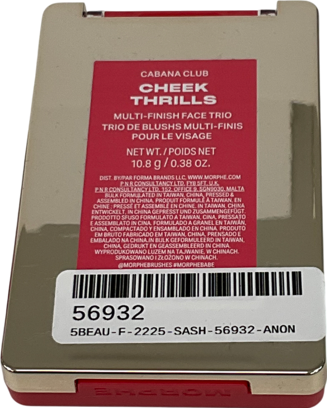 Morphe Cheek Thrills Multi Finish Face Trio Palette Pcabana Club 10.8g