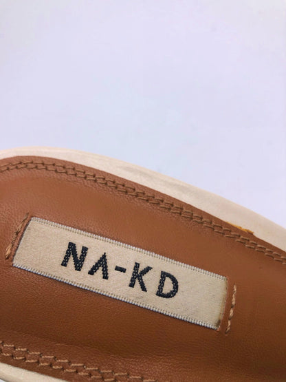 NA-KD White Strappy Heeled Sandals UK 7