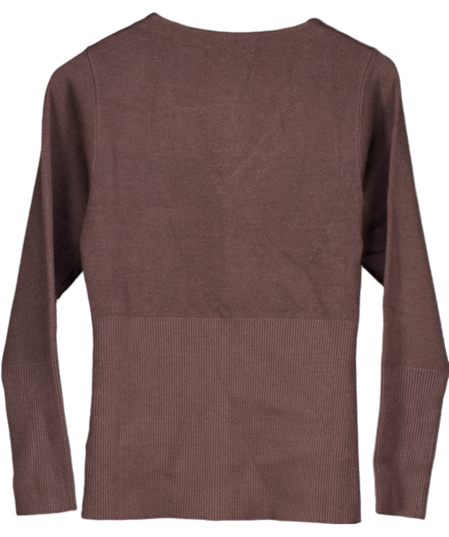 T/ALA Knit-waisted Cardigan - Mocha Brown UK L