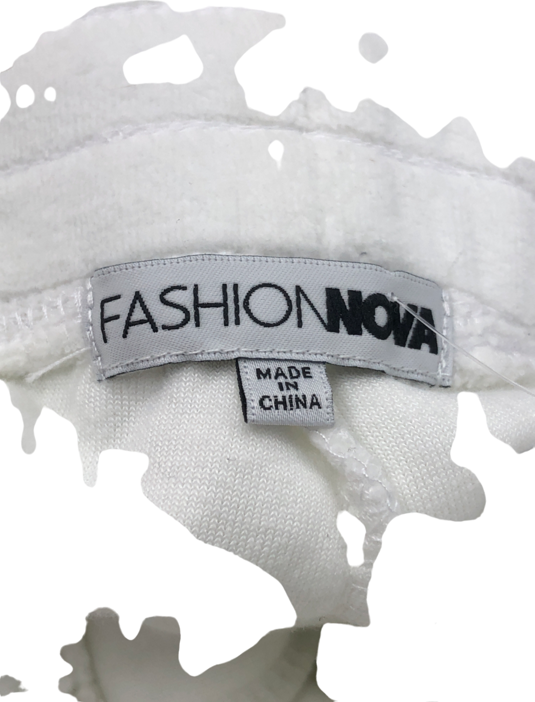 Fashion Nova White Faux Fur Shorts UK S