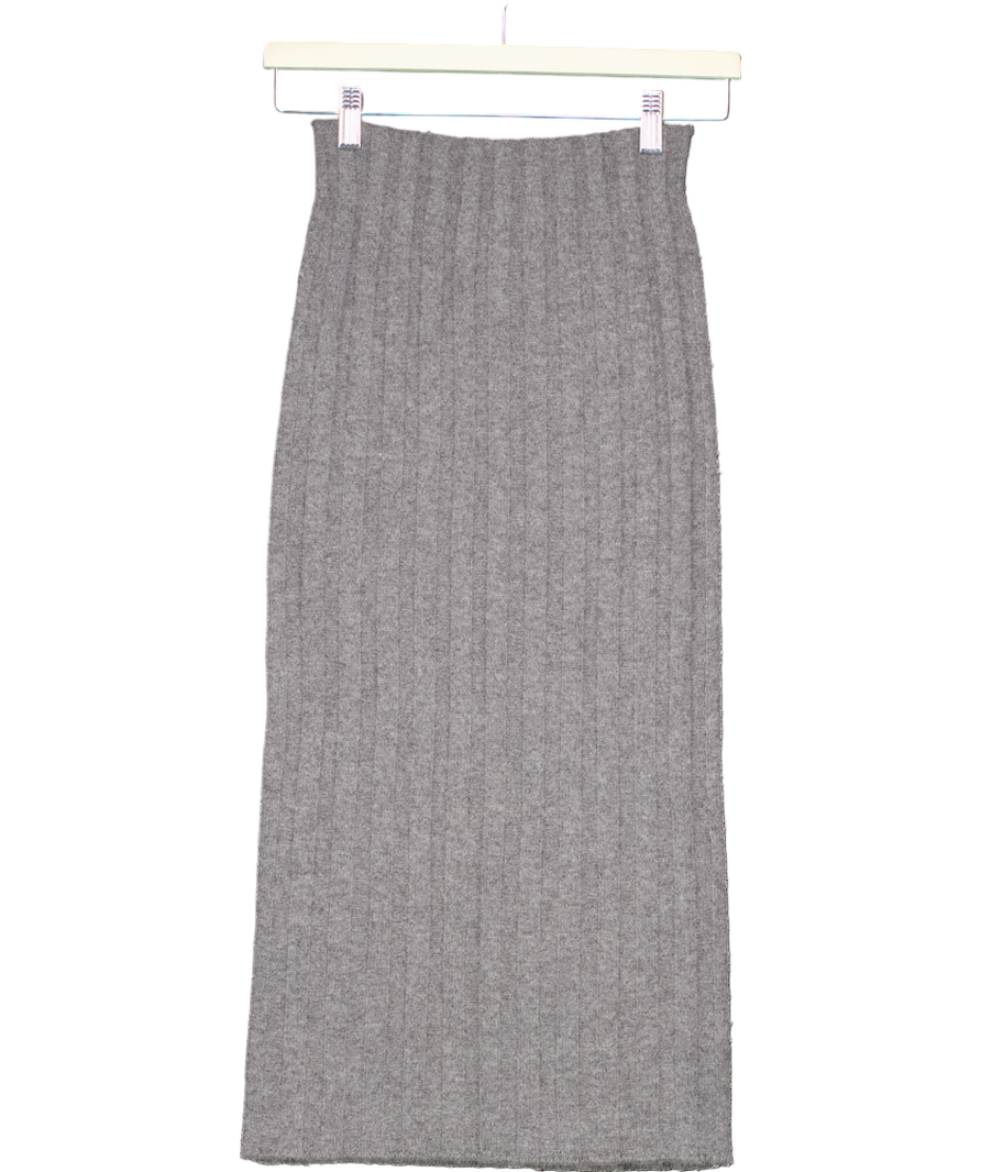 CIL Cashmere In Love Grey Lenny Cashmere Pencil Skirt UK S