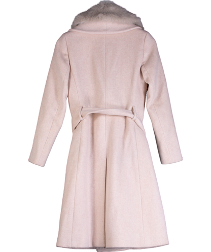 Club Monaco Beige Tie Waist Wrap Coat UK XS