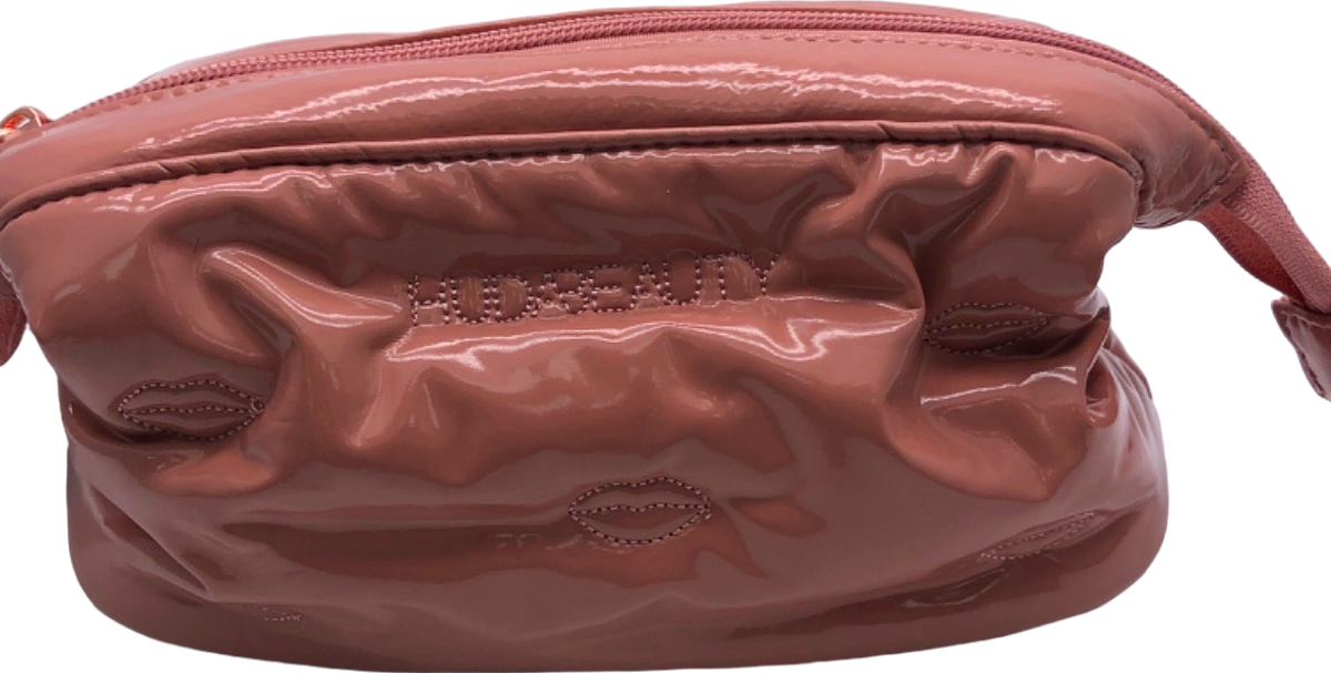 Huda Beauty Pink Glossy Cosmetic Bag