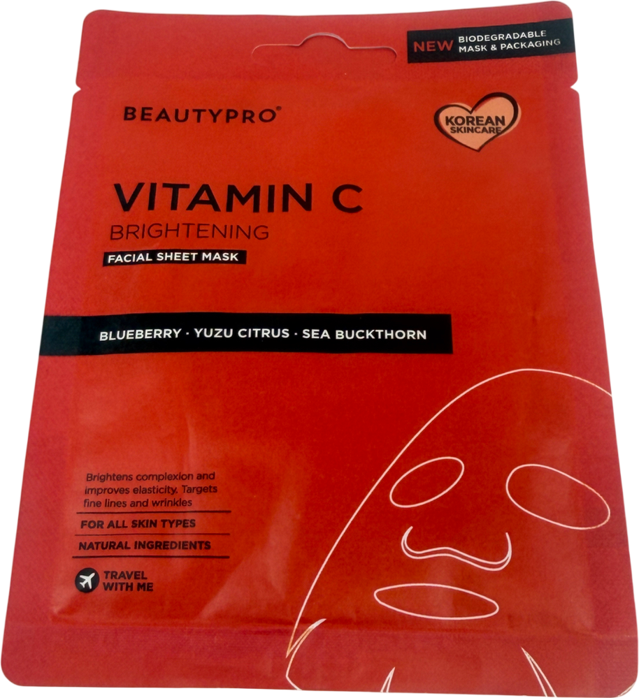 Beauty Pro Brightening Collagen Sheet Mask With Vitamin C 22ml