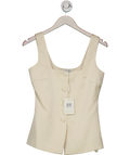 PRETTY LAVISH Cream Breya Satin Waistcoat UK 6