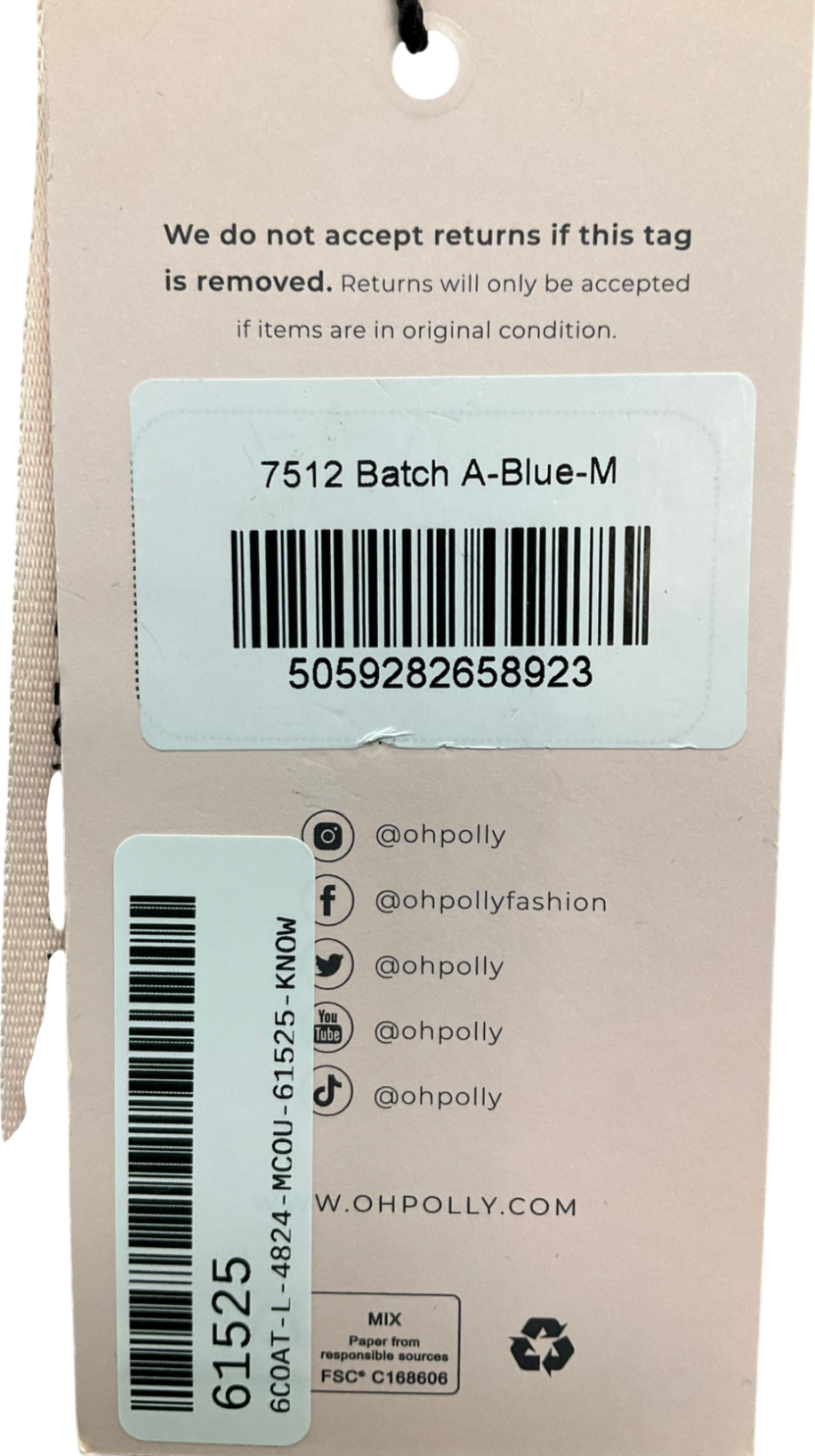 Oh Polly Blue Dora Jacket With Sherling Collar And Trim UK M