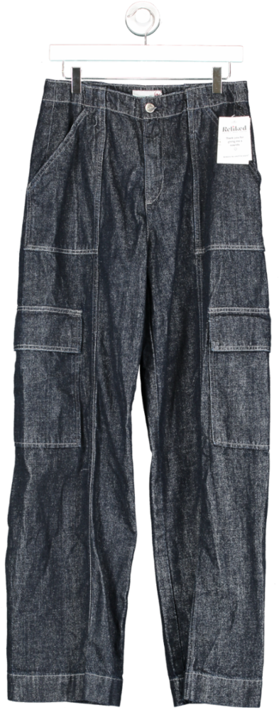 EmRata Blue Lose Rise Wide Leg Jeans W27