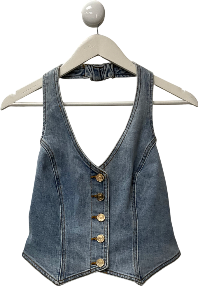 Guess Blue Denim Piper Vest UK M