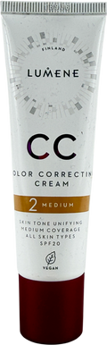 Lumene Cc Colour Correcting Cream Spf20 With Hyaluronic Acid 2 Medium 30ml