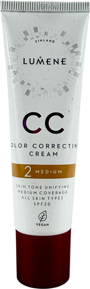Lumene Cc Colour Correcting Cream Spf20 With Hyaluronic Acid 2 Medium 30ml