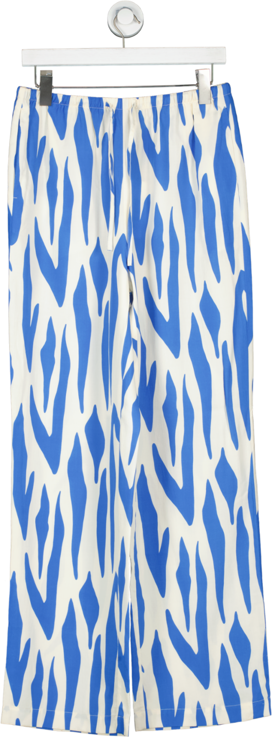 JAKKE Willow Trouser In Blue Tiger Print UK 10