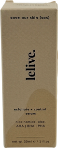 LELIVE Save Our Skin (sos) | Exfoliate + Control Serum 30ml
