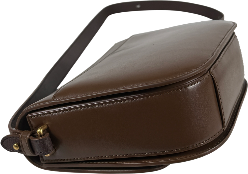 SONGMONT Brown Leather Medium Reset Tofu Bag