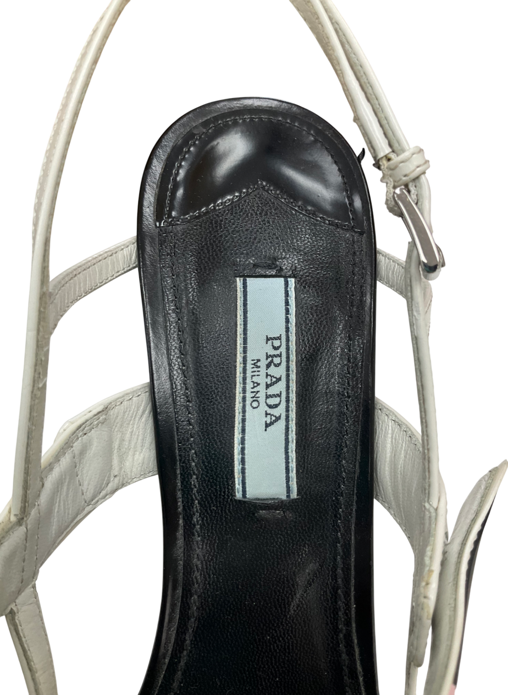 Prada Black Leather Slingback Pumps UK 7.5 EU 40.5 👠