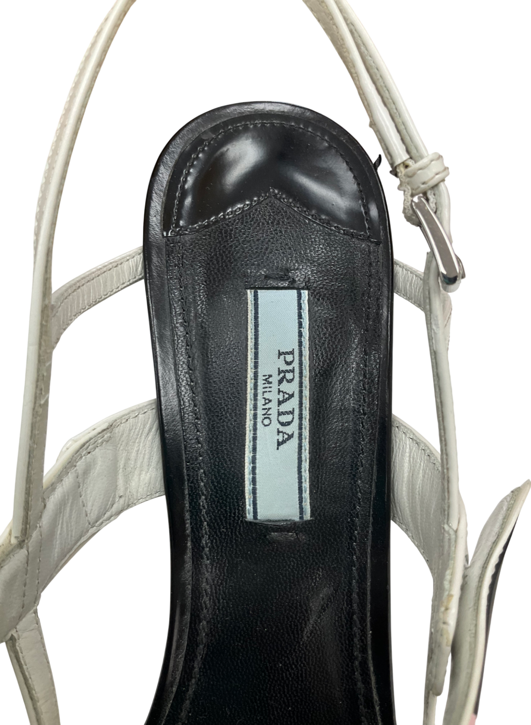 Prada Black Leather Slingback Pumps UK 7.5 EU 40.5 👠