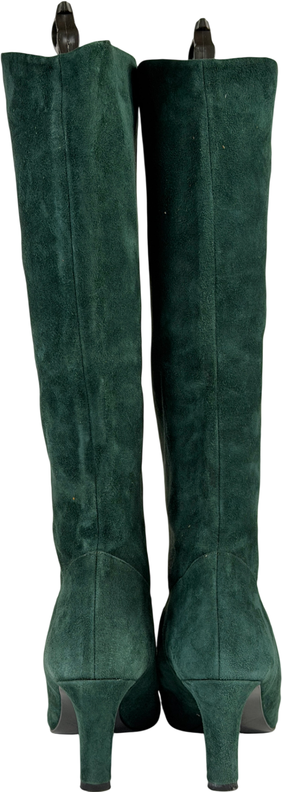 Office Green Suede Heeled Calf Boots UK 7 EU 40 👠