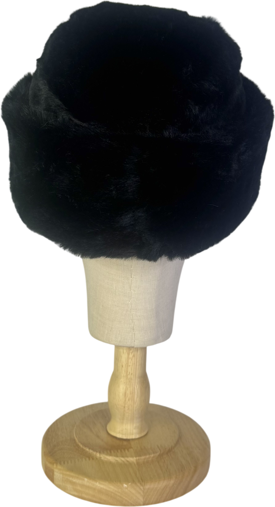 Alberta Ferretti Black Faux-fur Hat UK M