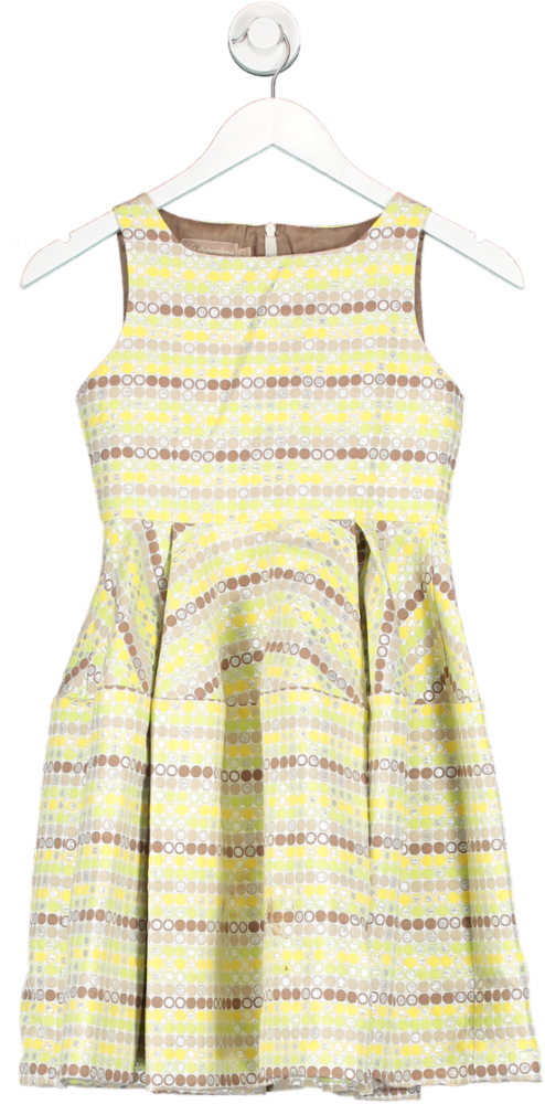 La Stupendaria Multicoloured Metallic Thread Circles Dress 10 Years