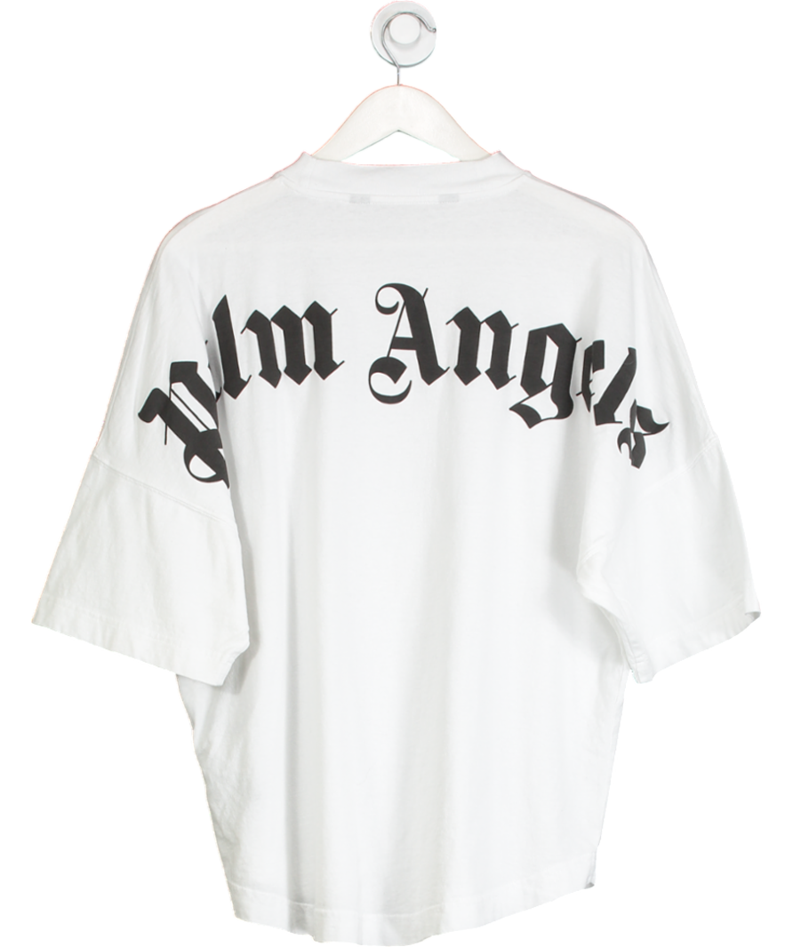 Palm Angels Oversized Mock Neck T-shirt In White UK S