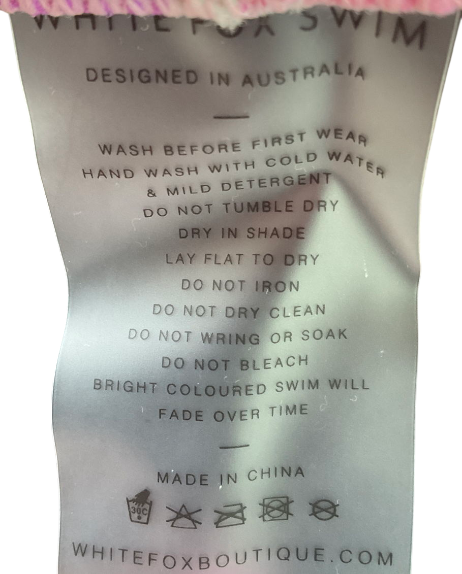 White Fox Multicoloured Summer Feeling Bikini Set UK XS