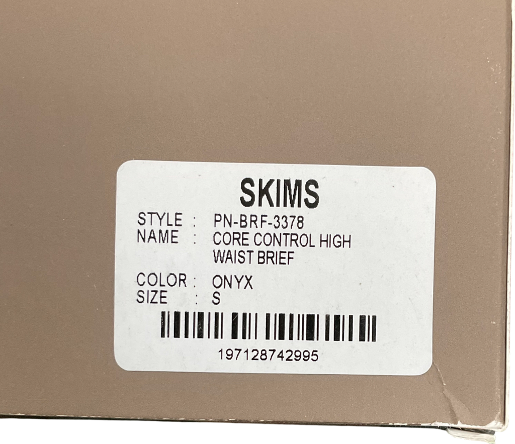 SKIMS Black Core Control High Waist Brief In Onyx UK S