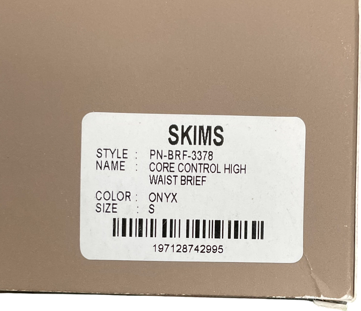 SKIMS Black Core Control High Waist Brief In Onyx UK S