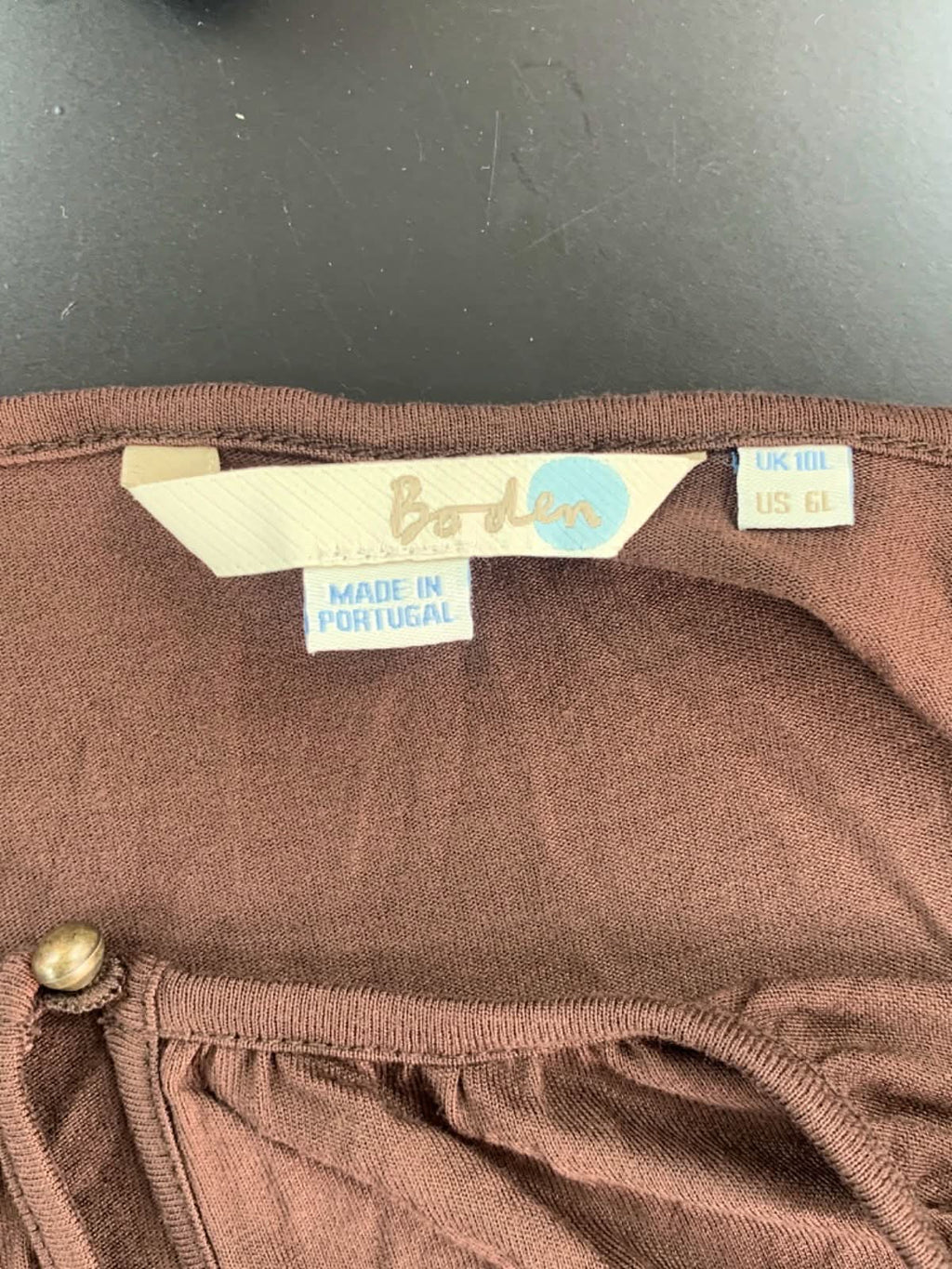 Boden Chocolate Brown Midi Dress UK 10